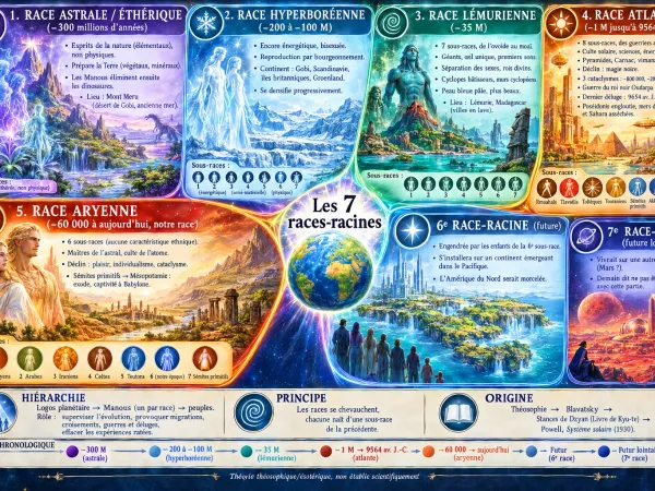Les 7 races racines selon la cosmologie théosophie